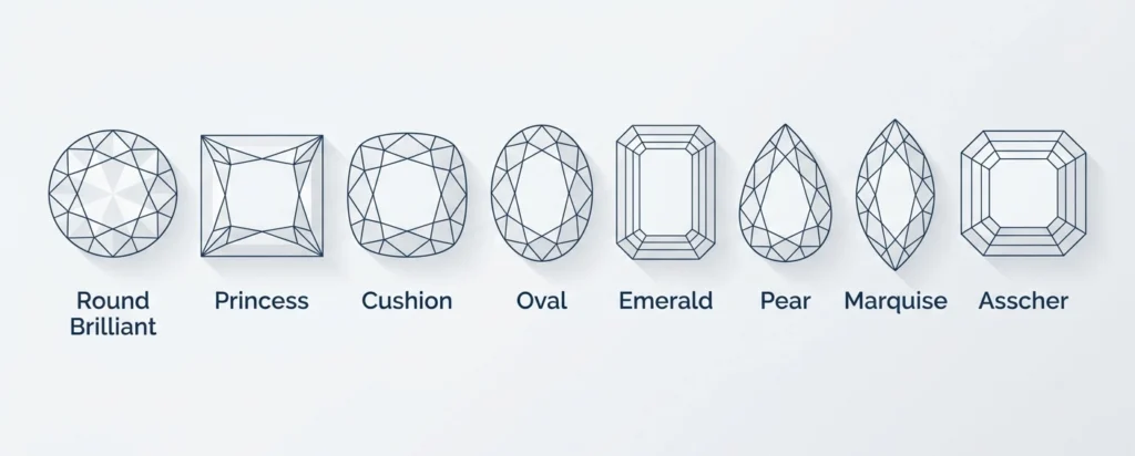 Different diamond cuts diagram