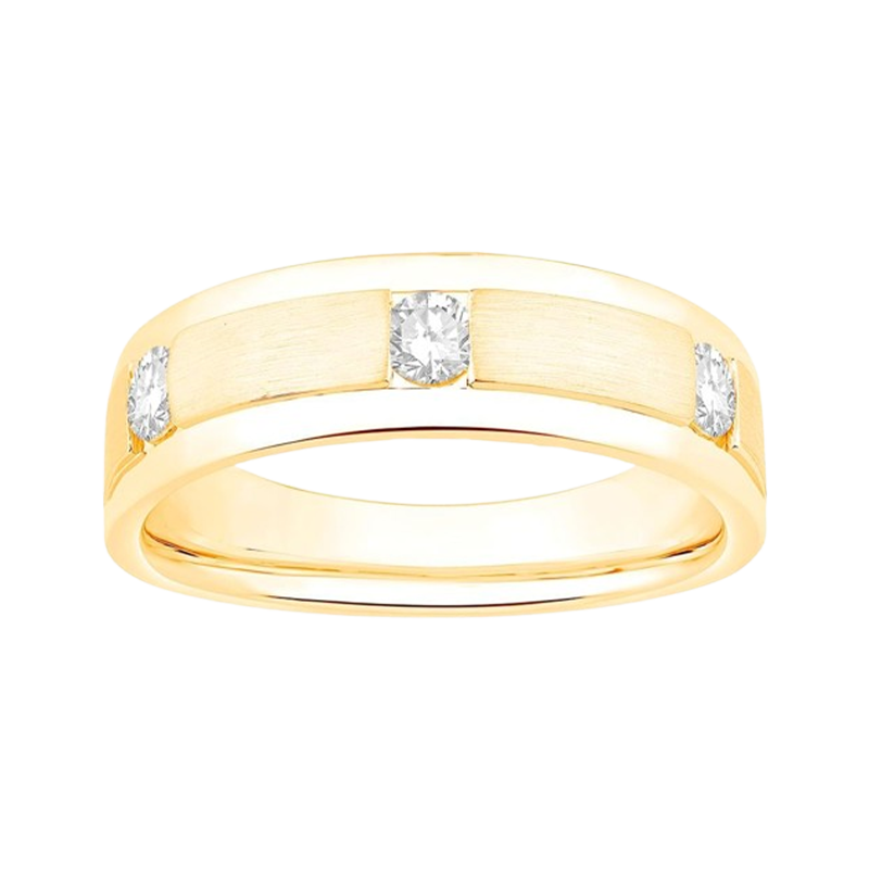 10K 3/8ct Diamond Yellow Gold Men’s Ring