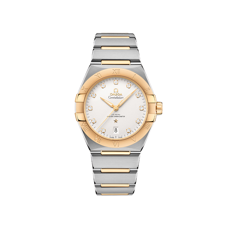 Omega Constellation 39mm Yellow Gold On Steel 