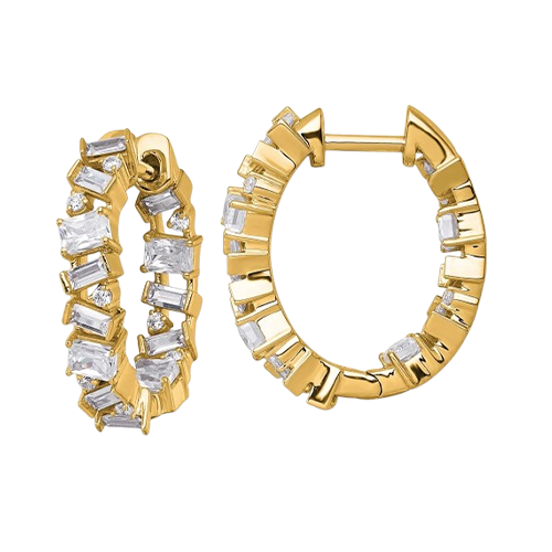 14ky Multi Shape Lab Grown VS/SI+ G+ Diamond Earrings