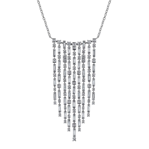 18K White Gold Diamond Necklace