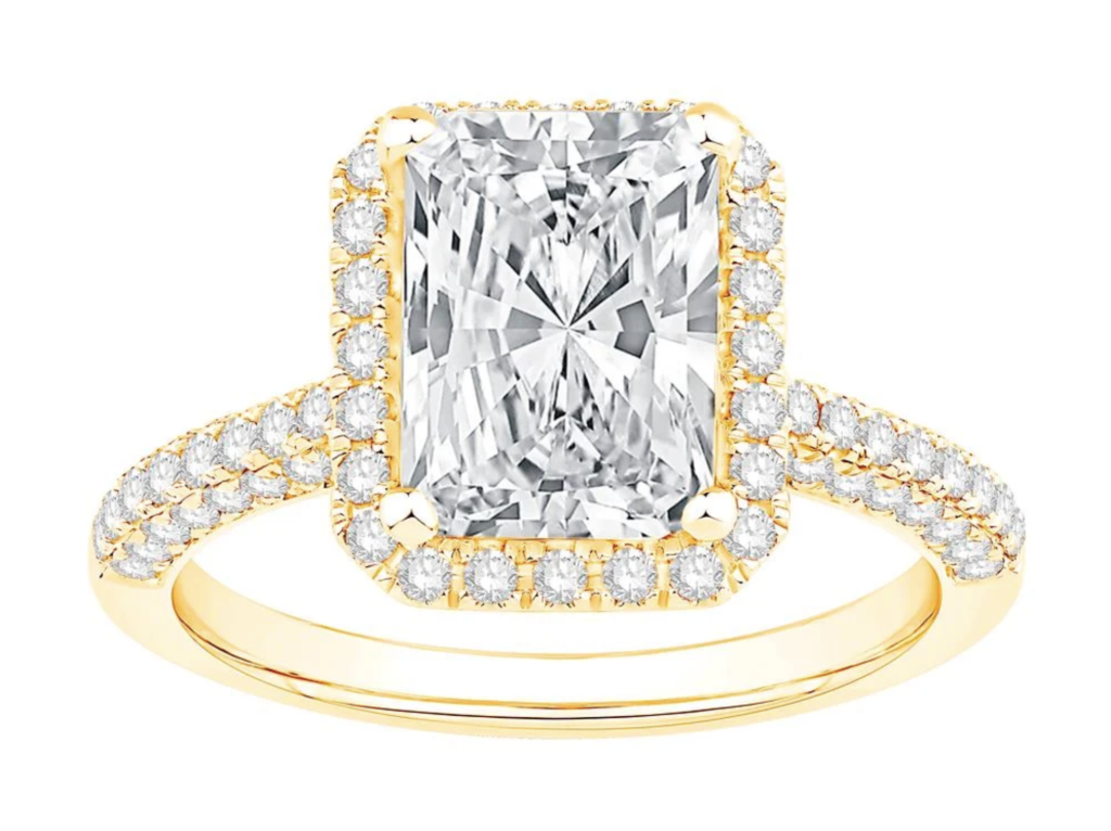 3 5/8 CTTW 14KT Yellow Gold Engagement Ring - Lab Grown Diamonds