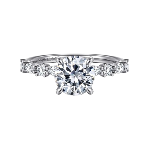 Juliet - 14K White Gold Round Diamond Engagement Ring