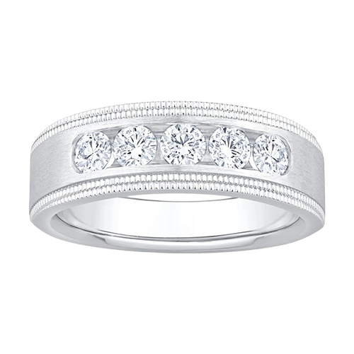 1/1cttw SILVER MEN'S BAND