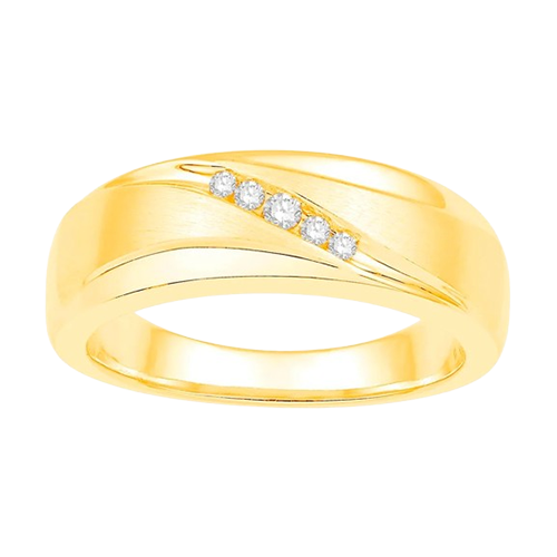 1/10CTTW 10KT YG MEN'S BAND