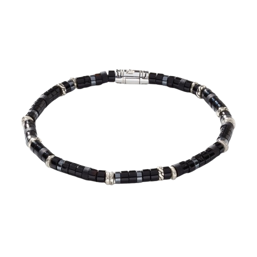 Heishi Bracelet, Gemstones, Sterling Silver