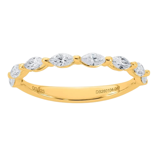 True Origin 14ky 1/2 ct Lab Grown Diamond VS+ F+ Complete Wedding Band