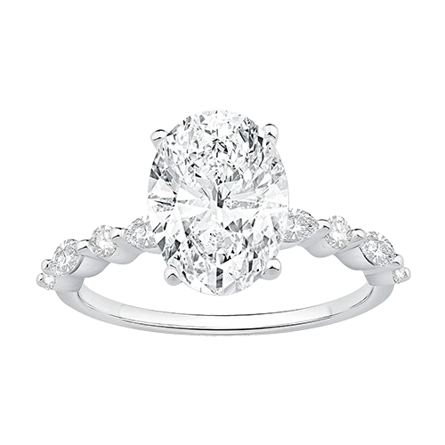 2 3/8 CTTW 14KT White Gold Engagement Ring - Lab Grown Diamonds